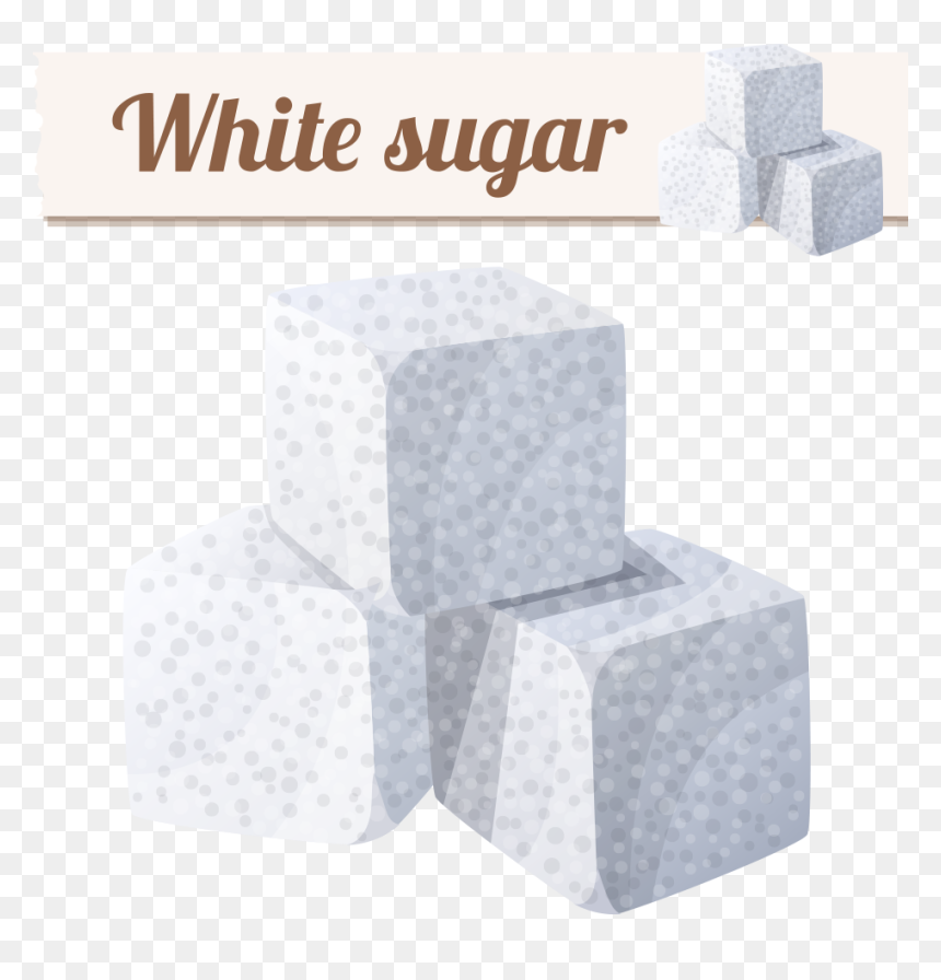 Sugar Cubes White Background Illustration, HD Png Download - pile of sugar png