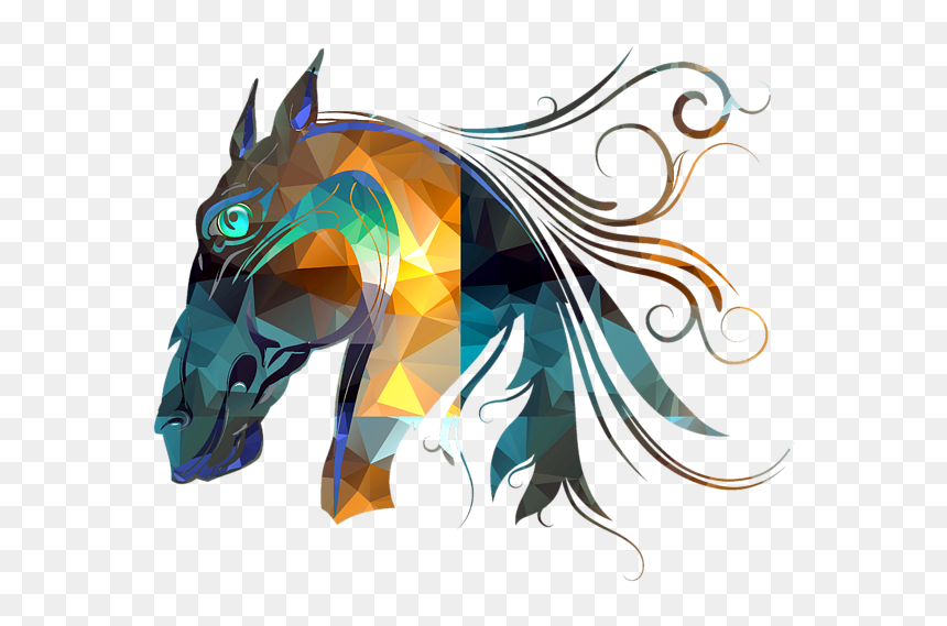 Abstract Horse Art, HD Png Download - wild horse png