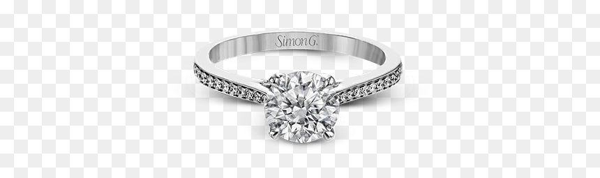 18k White Gold Engagement Ring - Engagement Ring, HD Png Download - gold wedding rings png