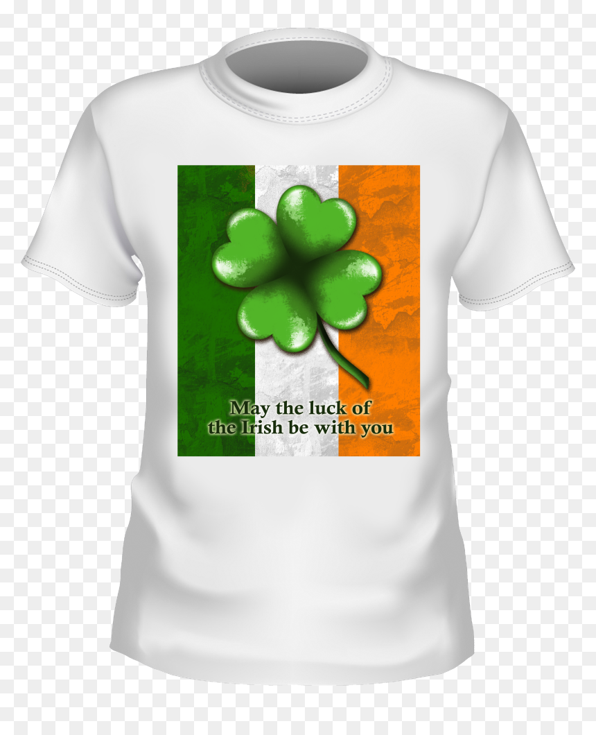 T-shirt, HD Png Download - white shamrock png