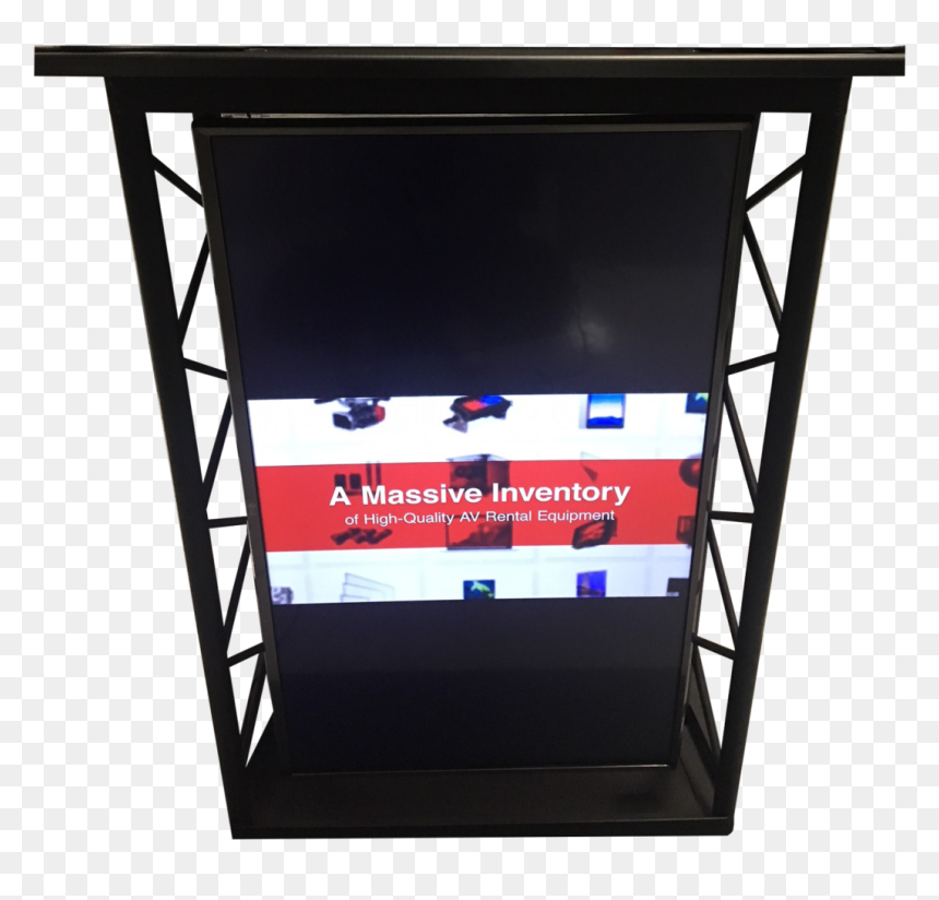 Black Truss Podium For Rent - Table, HD Png Download - speaker podium png