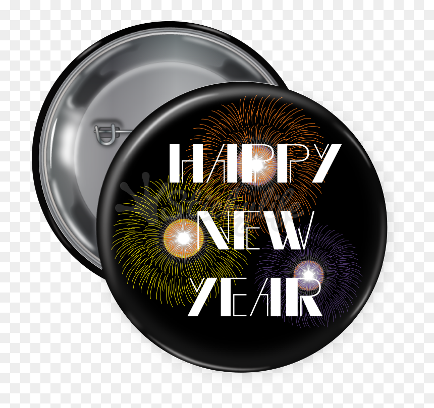 New Year Pin Backed Button - Circle, HD Png Download - price button png