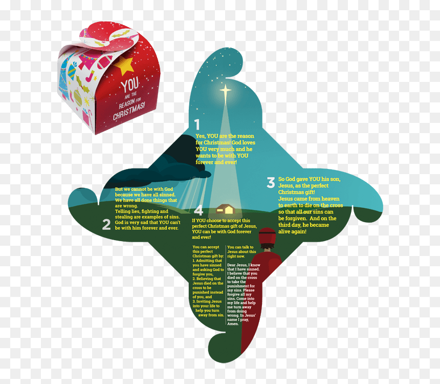 Christmas Box Tract - Graphic Design, HD Png Download - merry christmas words png