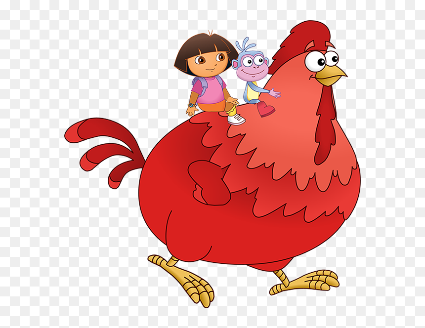 Red Chicken Png - Dora And Big Red Chicken, Transparent Png - chicken png image