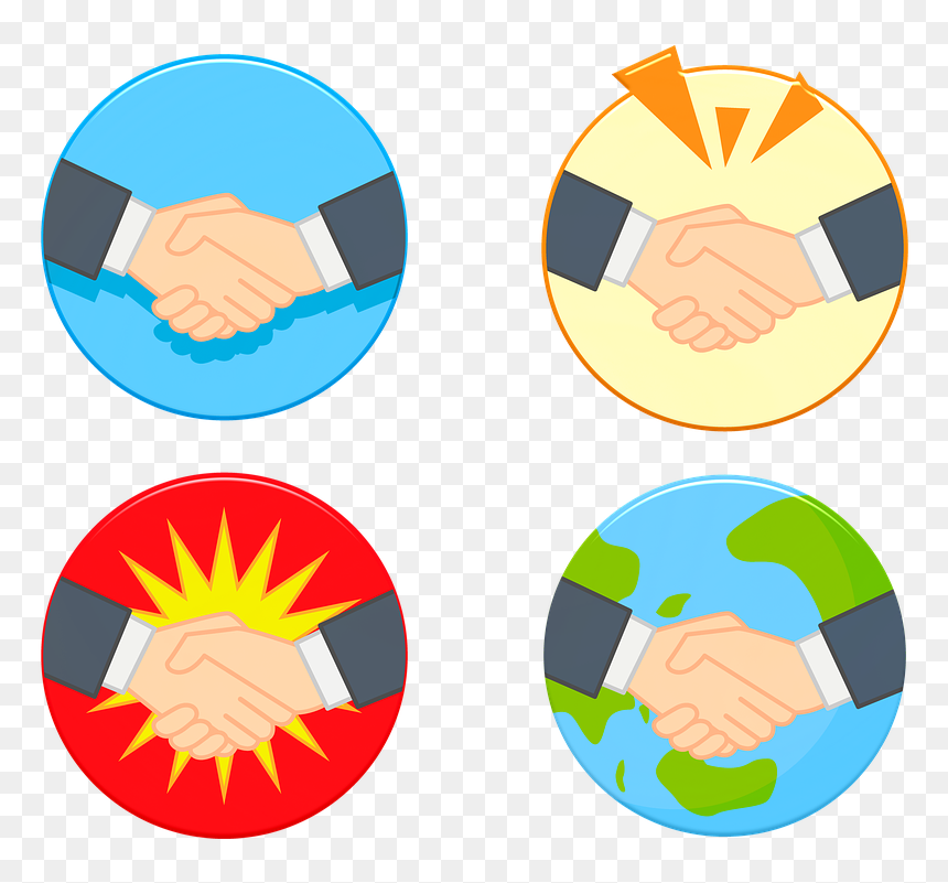 Circle, HD Png Download - business handshake png
