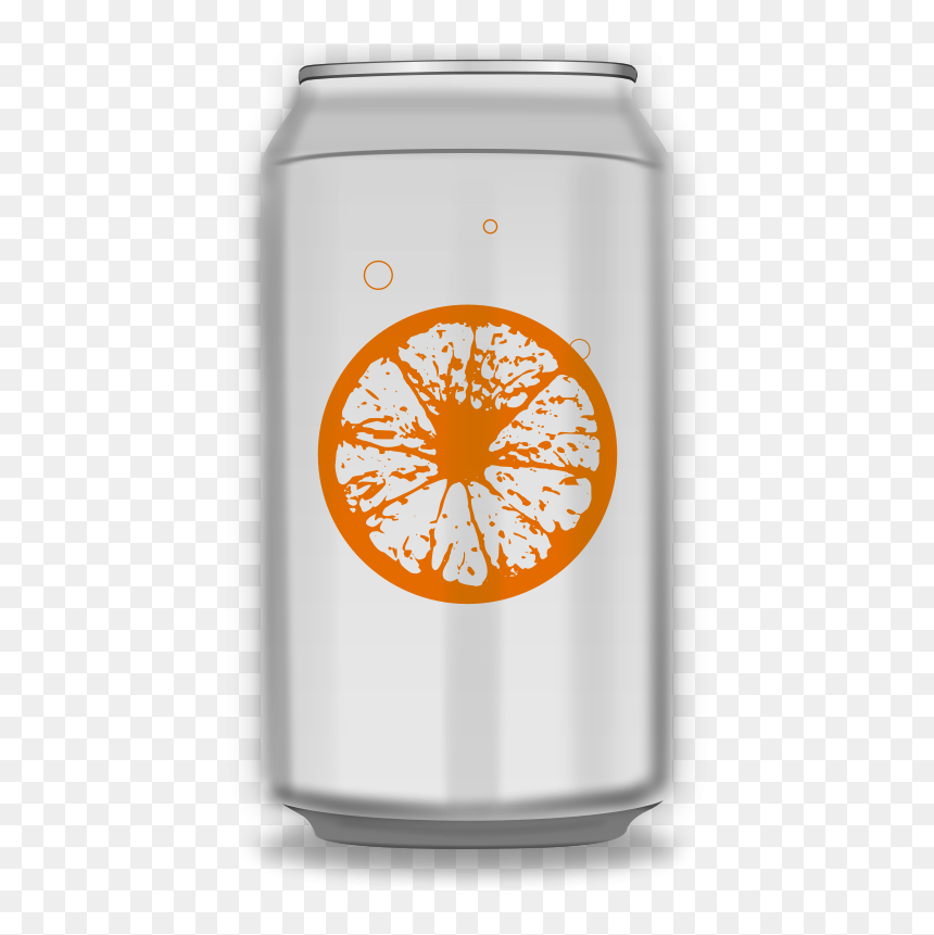 Orange Soda Can - Orange Juice Carton Clipart, HD Png Download - blank soda can png