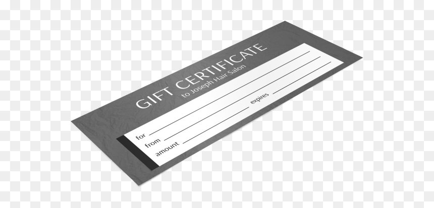 Joseph Hair Salon Gift Certificate Template Preview - Label, HD Png Download - certificate template png