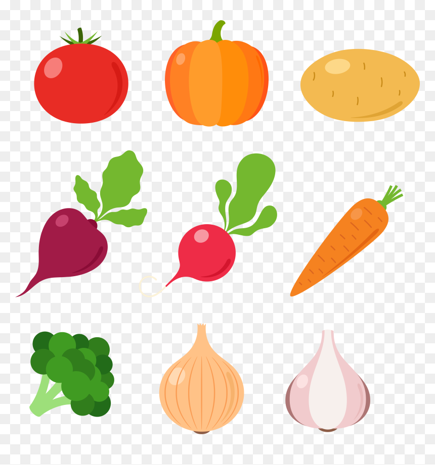 Mango Clipart Fruit Vegetable - Transparent Vegetables Illustration Png, Png Download - fruit and vegetable png