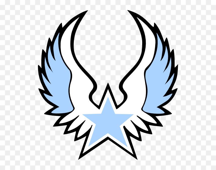 Winged Star Svg Clip Arts, HD Png Download - star clip art png