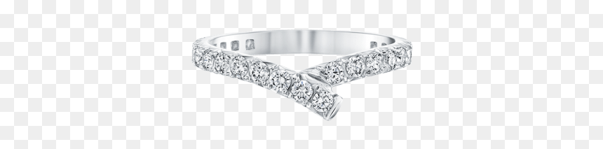 Ribbon Diamond Wedding Band - Engagement Ring, HD Png Download - curved ribbon png