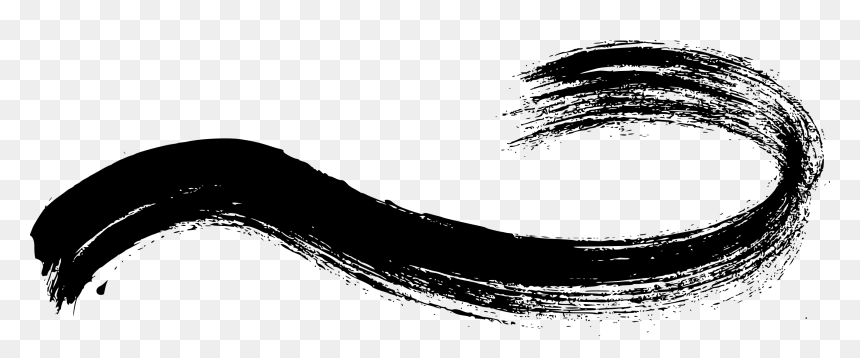 Curved Brush Stroke Png, Transparent Png - curved ribbon png