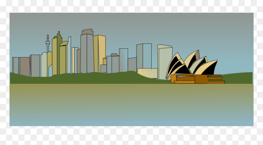 Sydney Skyline Clipart - Sydney, HD Png Download - skyline vector png