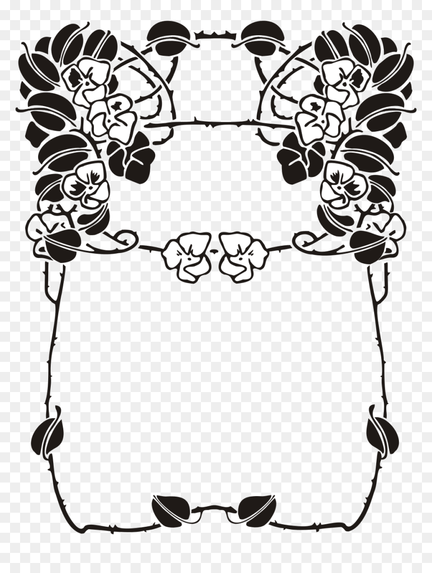 Jugend Art Nouveau Border , Png Download - Jugend Stil Borde, Transparent Png - art nouveau border png