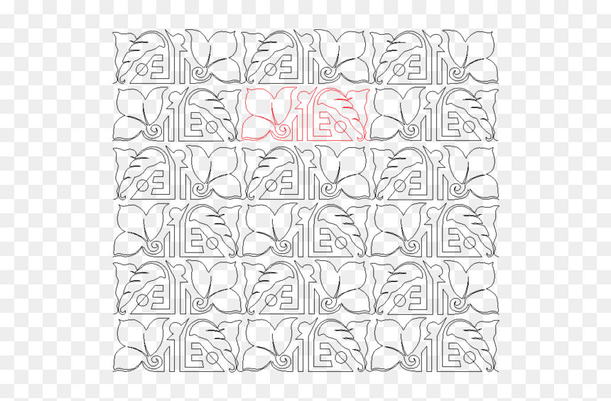 Line Art, HD Png Download - art nouveau border png