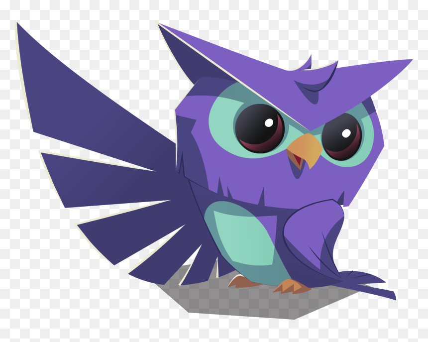 Thumb Image - Purple And Blue Owl, HD Png Download - owl png images
