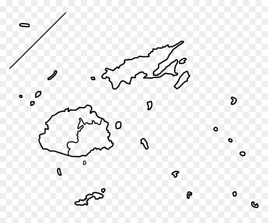 Fiji Divisions Blank - Blank Map Of Fiji, HD Png Download - blank tag png