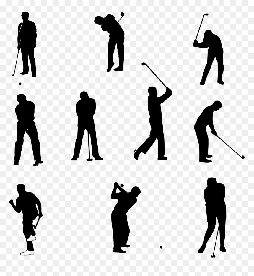 Golf Clubs Ball Free Photo - Golfer Silhouette Free, HD Png Download - golf club and ball png