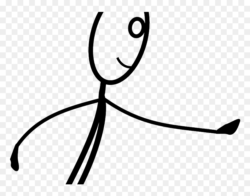 Cartoon Stick Figure Running - Transparent Stick Figure Png, Png Download - running stick figure png
