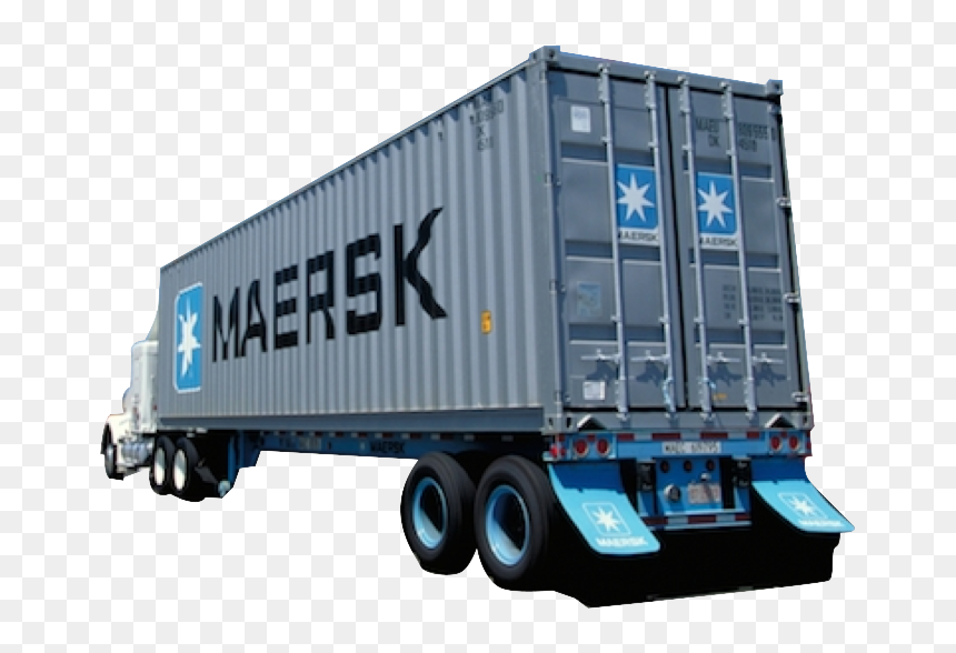 Ocean Container On Truck, HD Png Download - container truck png