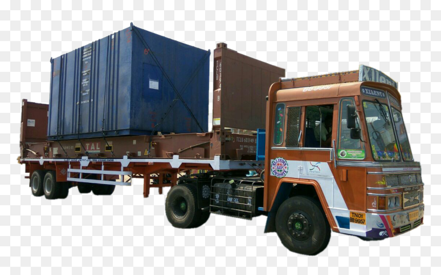 Trailer Truck, HD Png Download - container truck png