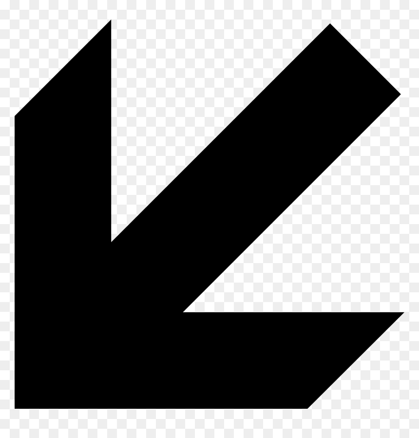 Arrow Pointing South West, HD Png Download - arrow png