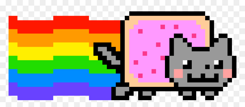 Nyan Cat Pixel Gif, HD Png Download - cat png