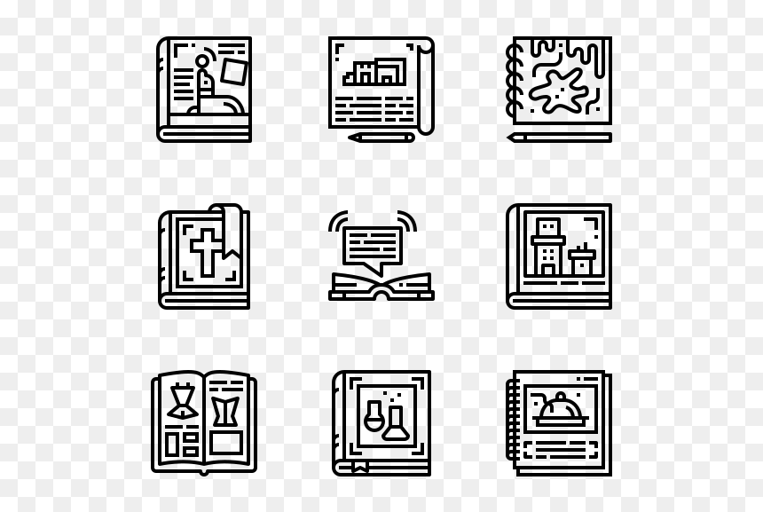 Line Art, HD Png Download - book png
