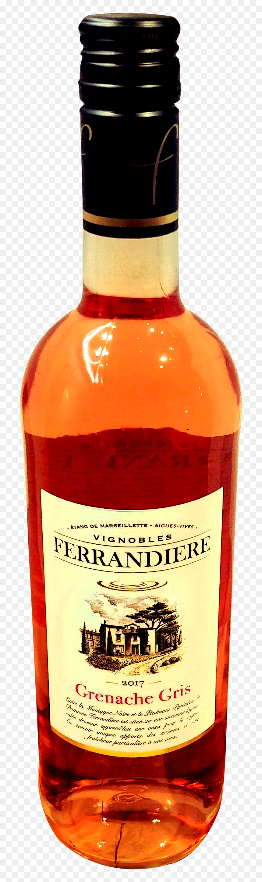 Ferrandiere - Glass Bottle, HD Png Download - wine glass pour png