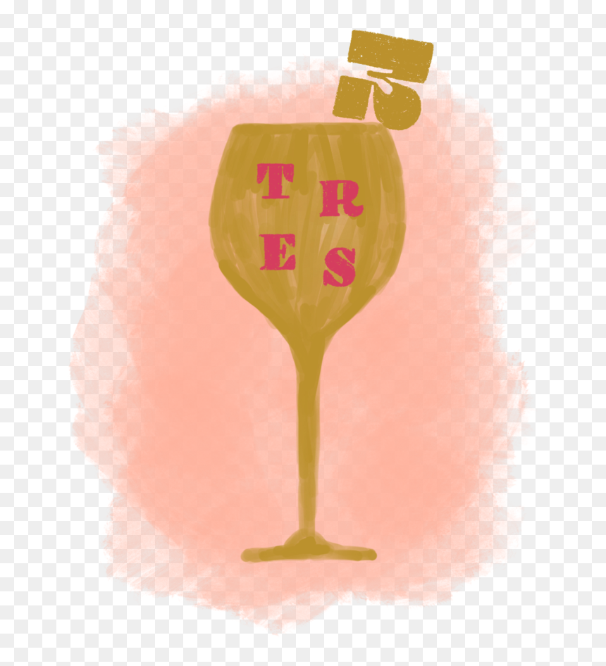 Tres 2 - Wine Glass, HD Png Download - wine glass pour png