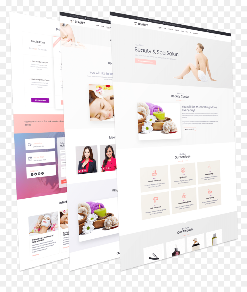 Beauty & Spa Salon Jomla Template - Creative Web Design Templates Png, Transparent Png - cosmetology png