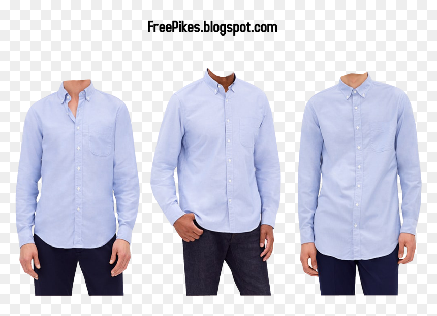 Free Men Dress In T Shirt Light Blue Color - Dress Shirt, HD Png Download - blue dress png