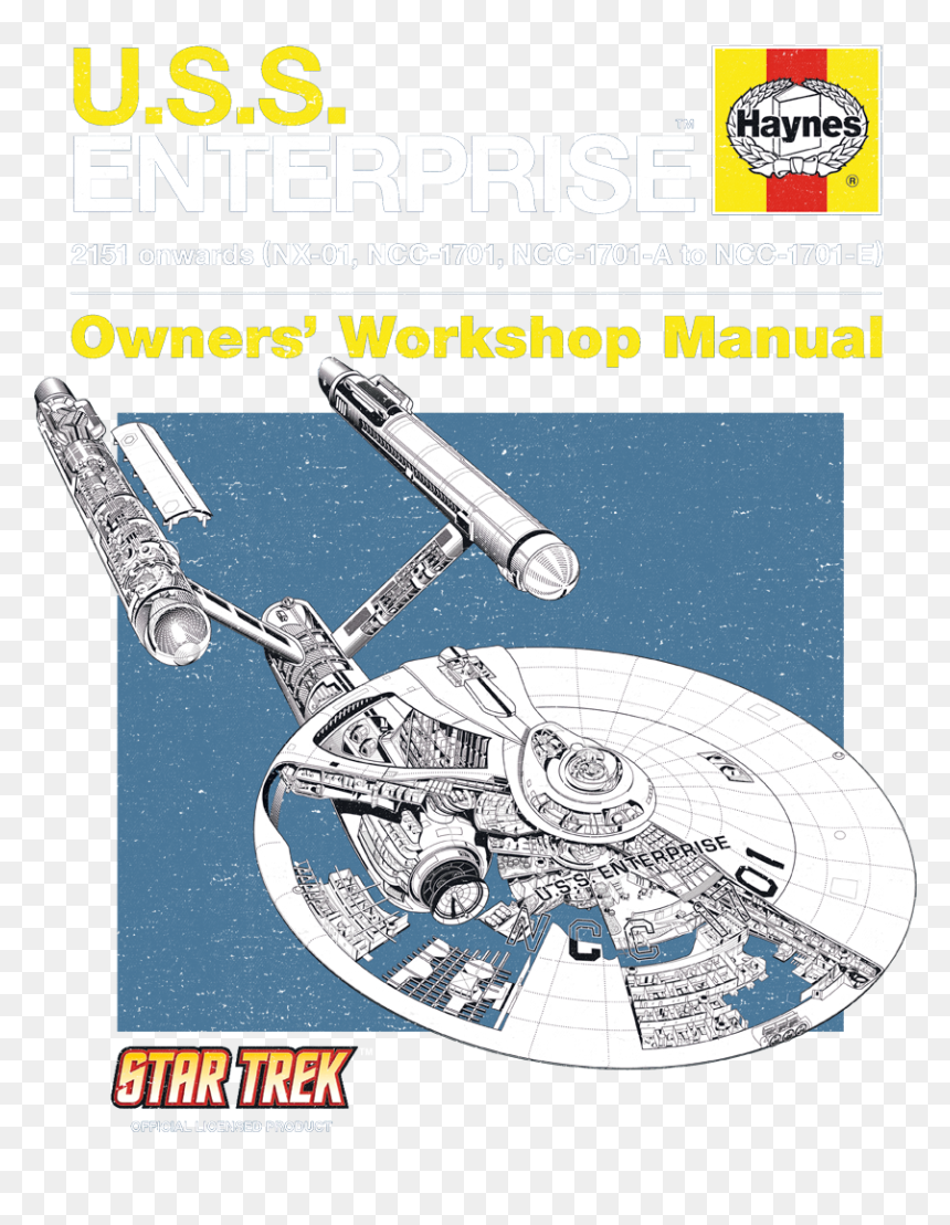 Uss Enterprise Haynes Manual, HD Png Download - ncc-1701 png