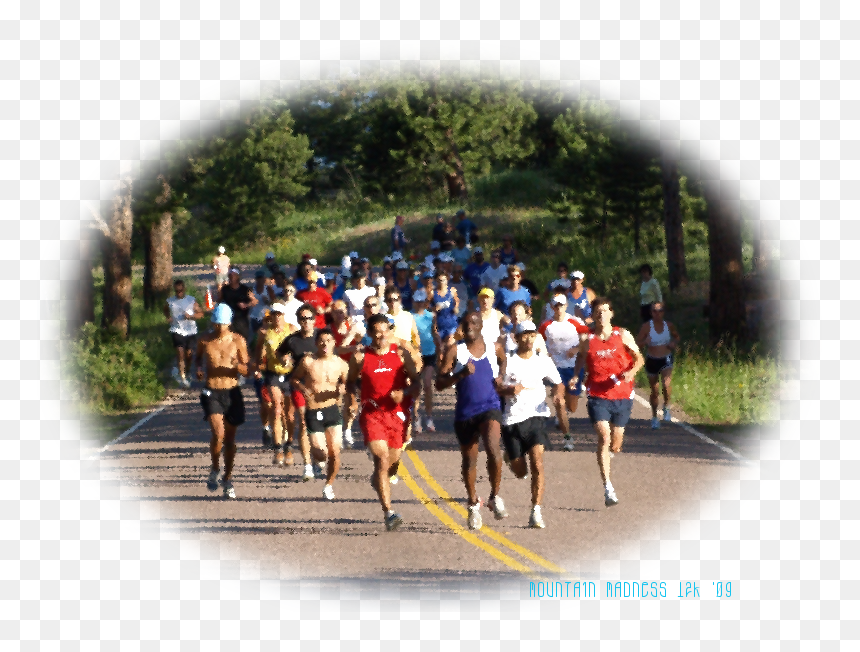 Half Marathon, HD Png Download - people jogging png