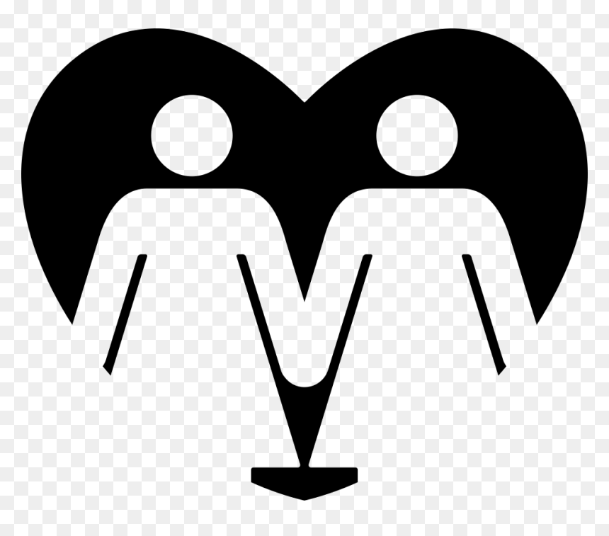 Familiar Group Of Two Women Couple In A Heart - Pareja Icono Png, Transparent Png - two heart png