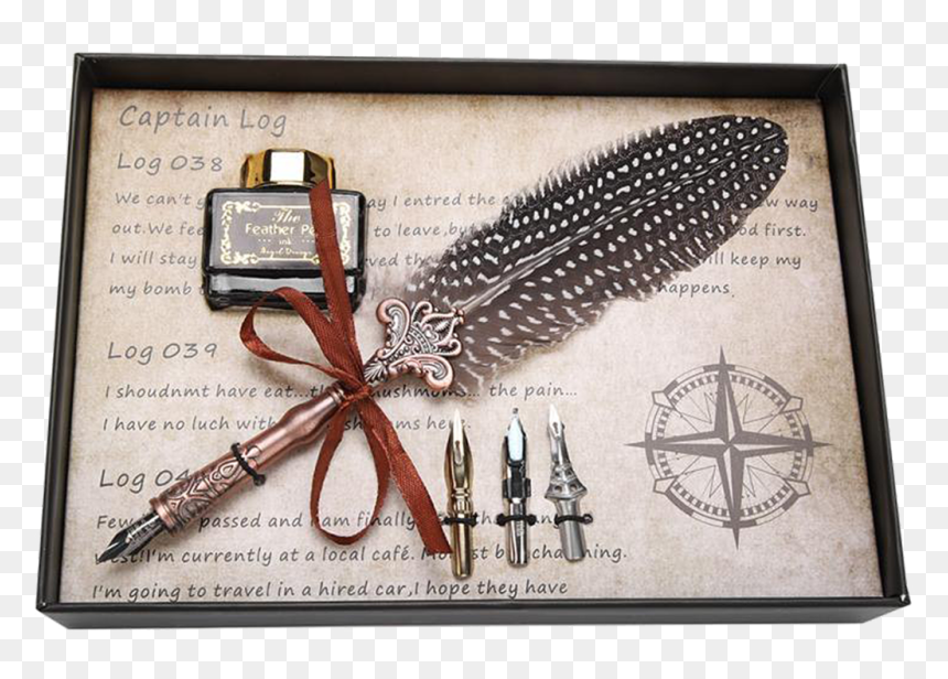 Captain Log Pen, HD Png Download - quill and ink png