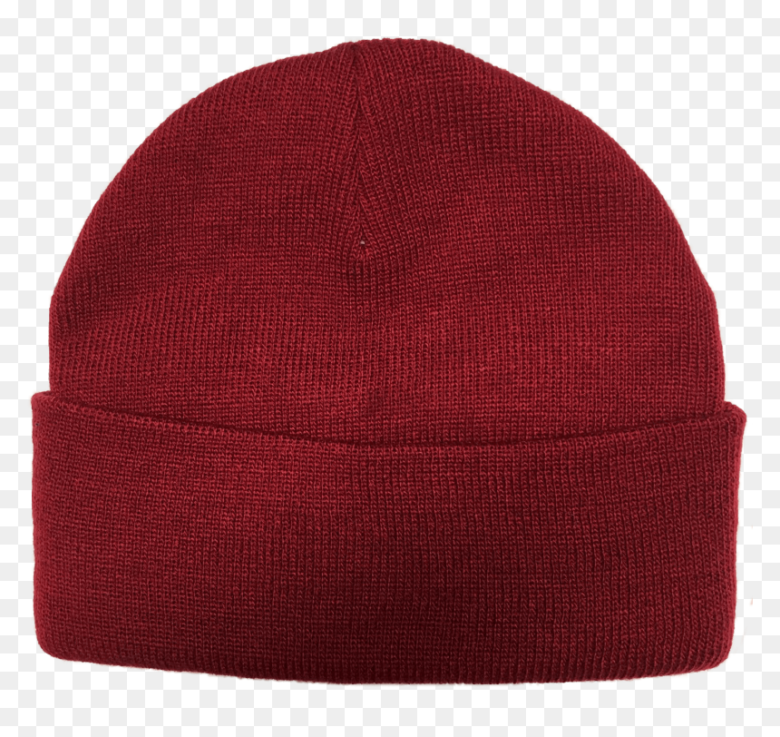 Knitted Beanie With Cuff - Beanie, HD Png Download - red beanie png