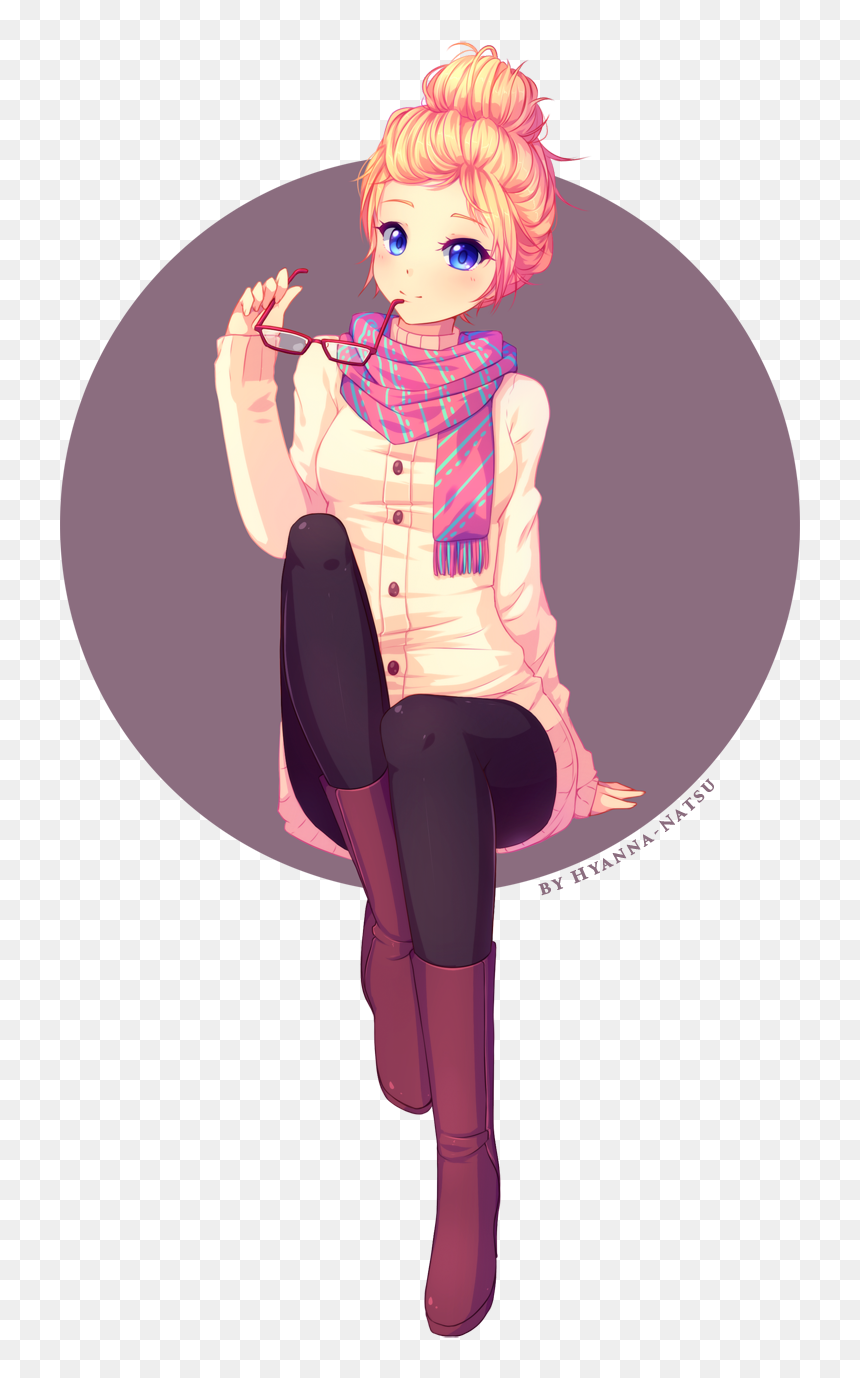Erika [speedpaint] By Hyanna-natsu - Full Body Happy Girl Drawing, HD Png Download - weak png