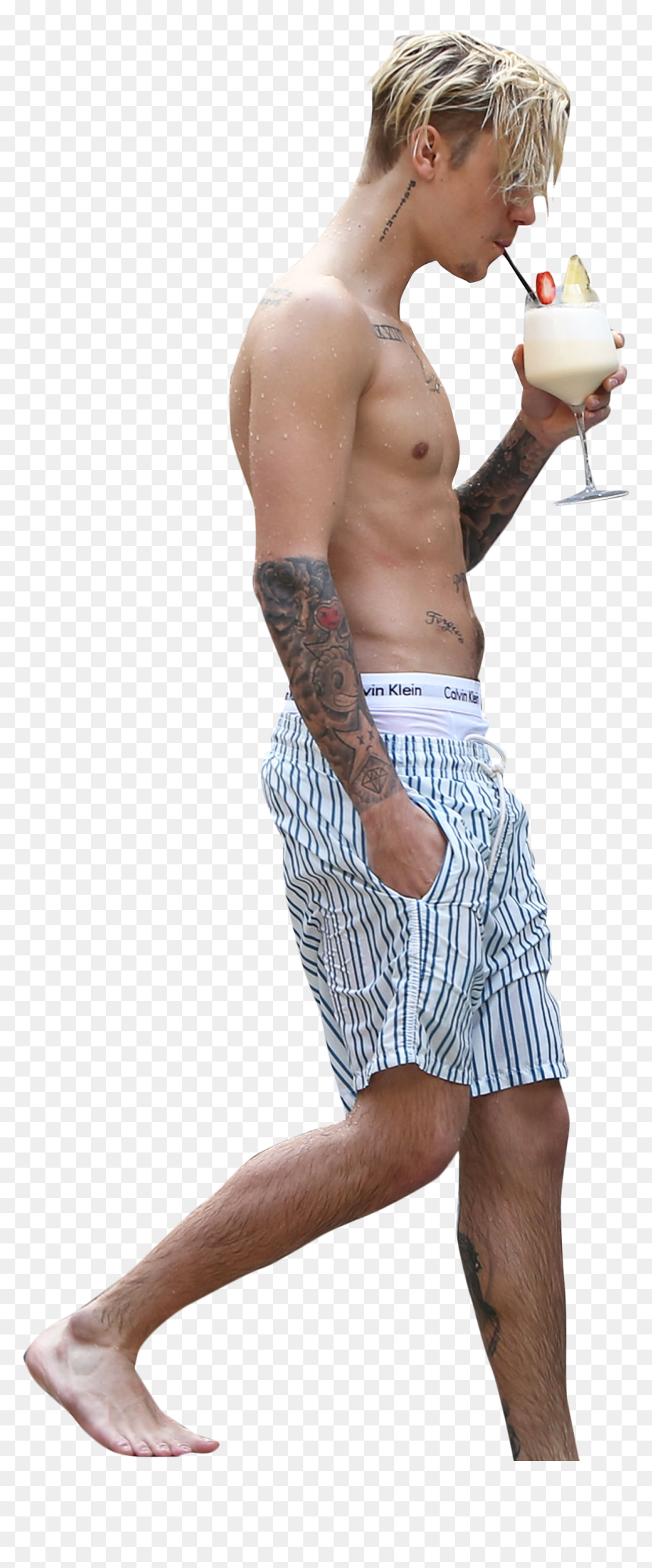 Justin Bieber In Underpants Png Image - Barechested, Transparent Png - justin bieber pngs