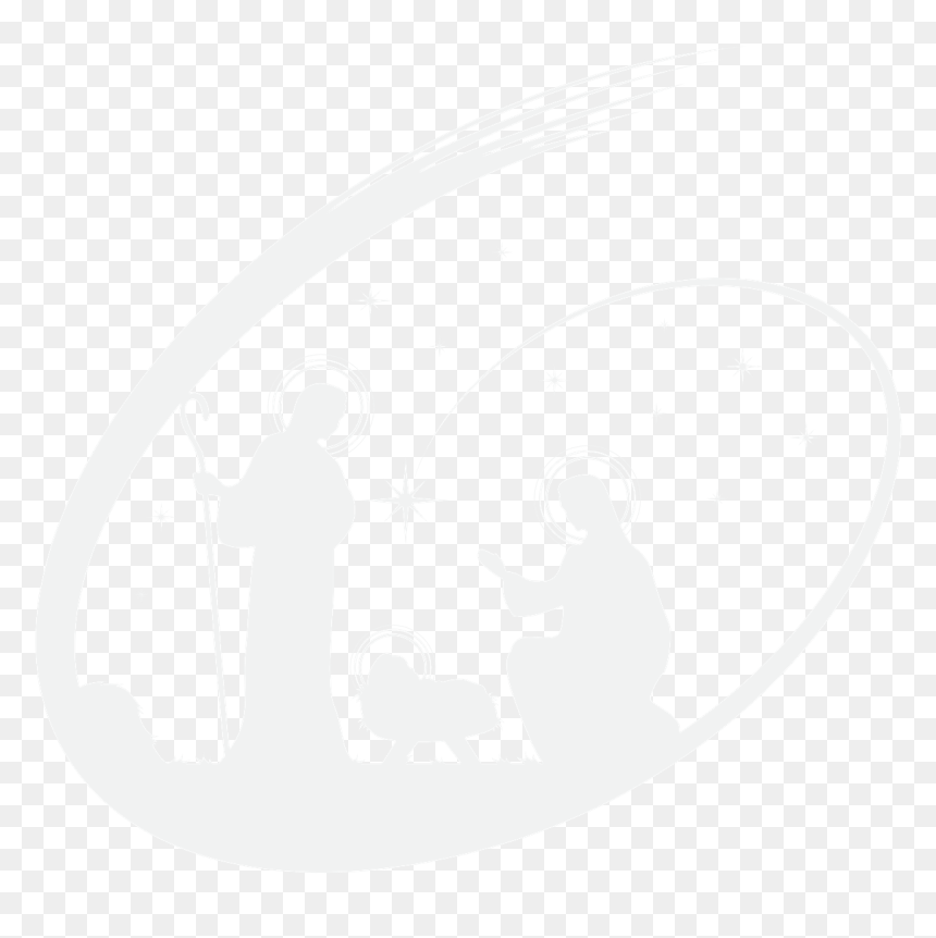 Merry Christmas Images With Baby Jesus, HD Png Download - people png black and white