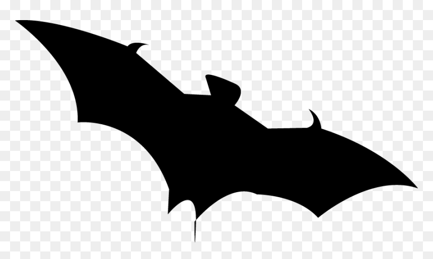 Microbat Silhouette Halloween Clip Art - Silueta De Brujas, HD Png Download - cat in the hat bat png