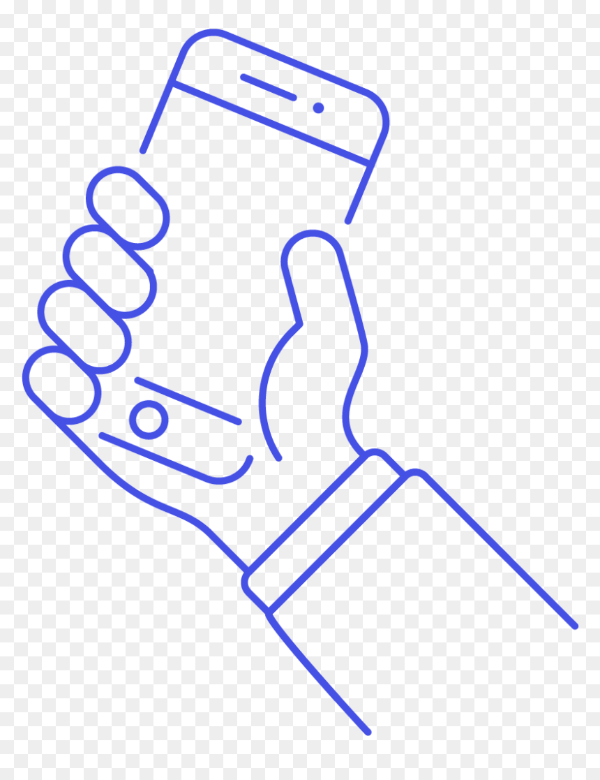 Line Art, HD Png Download - hand hold png