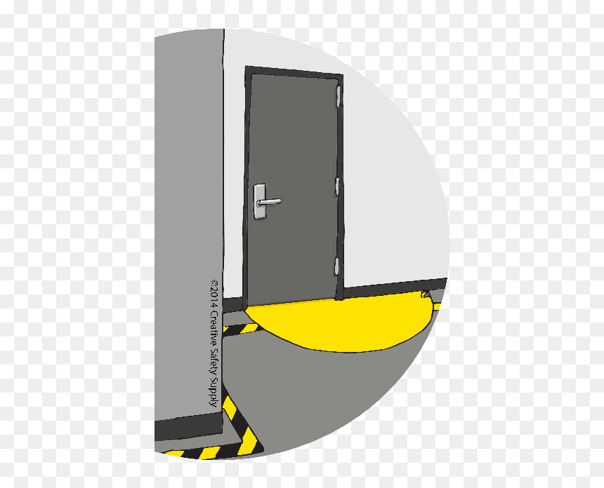 Floor Marking Tape Door Swing - Architecture, HD Png Download - caution stripes png