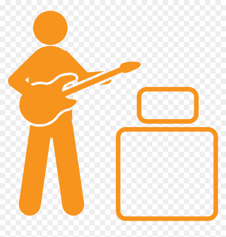 Orange Rock Guitar Intermediate Exam, HD Png Download - rock guitar png