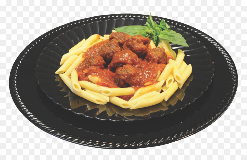 Picture Of Penne Pasta & Meatballs - Platos Italianos Png, Transparent Png - meatballs png