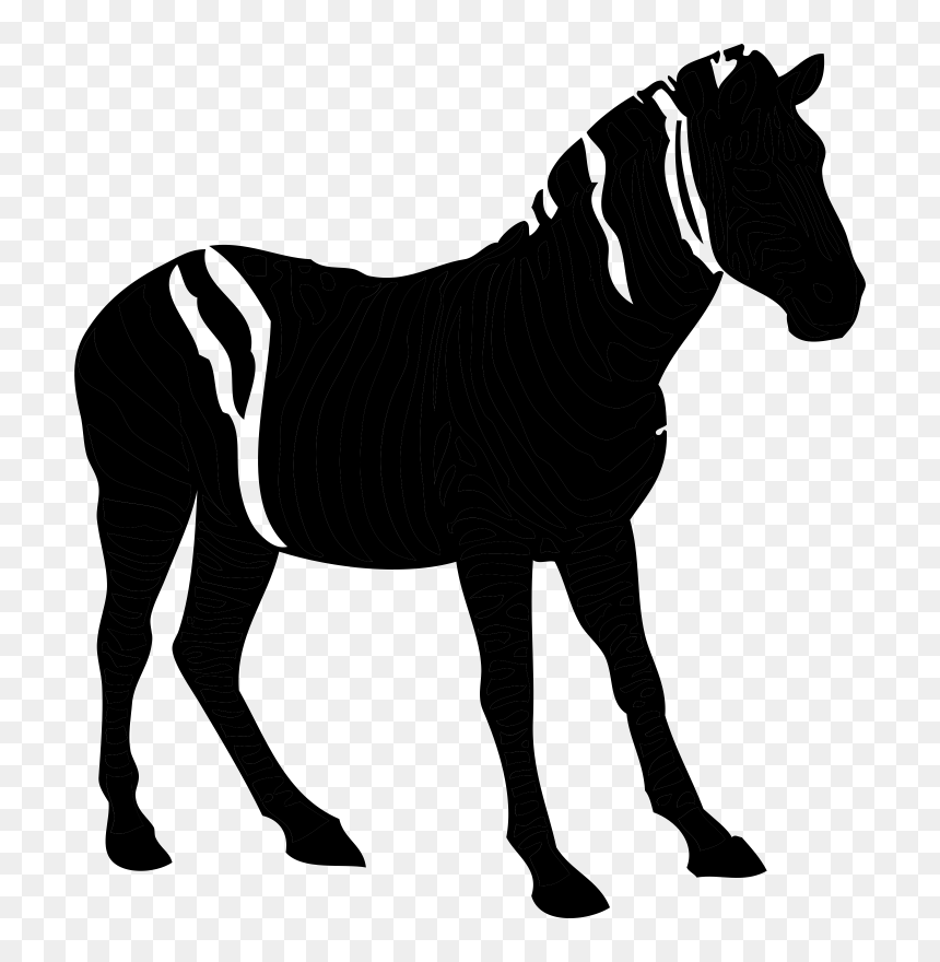 American Quarter Horse Silhouette Clip Art Image Pony - Mane, HD Png Download - carousel horse png
