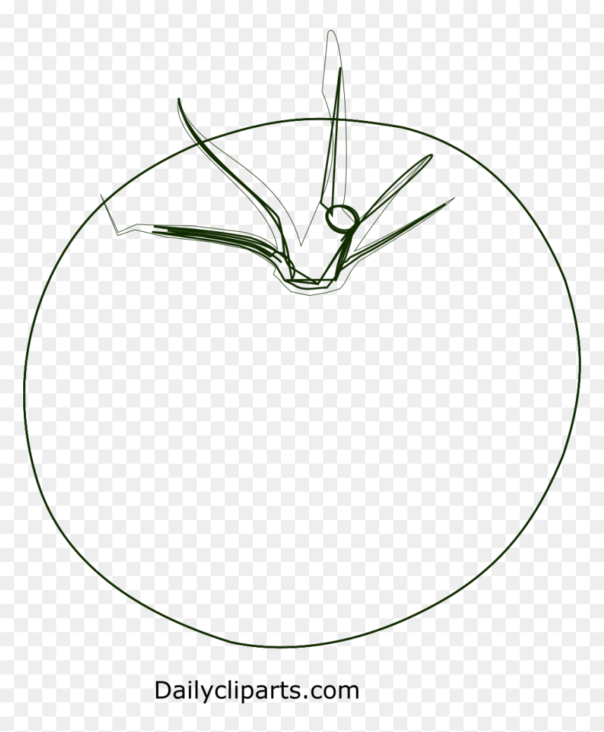 Tomato Black White Clipart Image - Circle, HD Png Download - tomato clipart png
