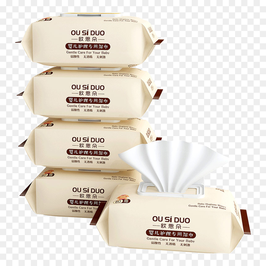 Ou Sidu Baby Wipes Paper Hand Fart Special Wet Wipes - Label, HD Png Download - baby wipes png