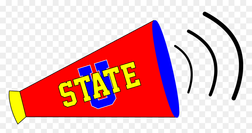 Transparent Cheering Clipart, HD Png Download - cheerleader megaphone png