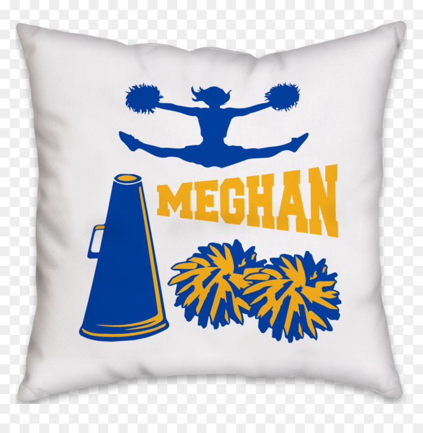 Cheer Pillow - Cheerleader Heartbeat Svg, HD Png Download - cheerleader megaphone png