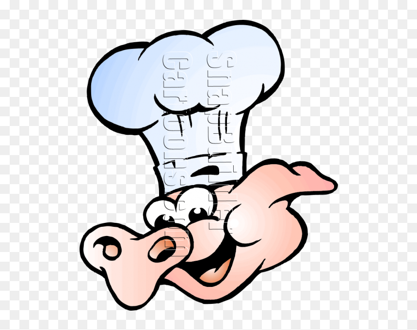 Chef Pig Head Mascot Logo - Chef Pig Head Png, Transparent Png - pig head png